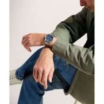 Fossil Mens Pearson Steel Blue Dial Watch FS6134