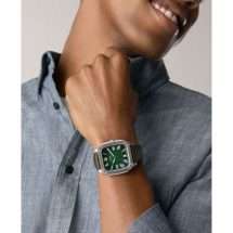 Fossil Mens Crosby Steel Case Leather Strap Watch FS6150
