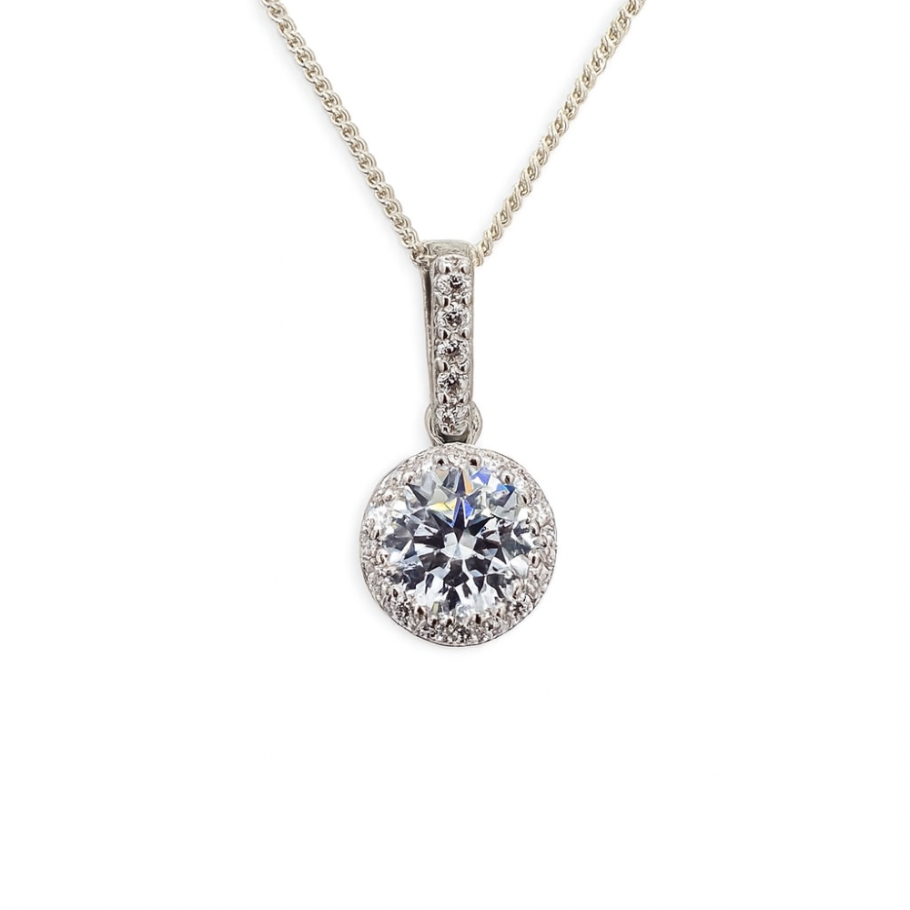 GSET608P-sterling-silver-cz-halo-drop-pendant-front-image GSET608P-sterling-silver-cz-halo-drop-pendant-front-image