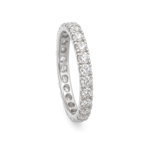 Sterling Silver Claw Set CZ Full Eternity Ring