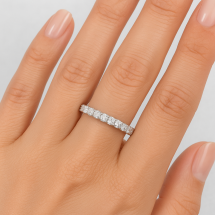 Sterling Silver Claw Set CZ Full Eternity Ring