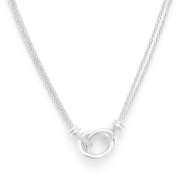 Sterling Silver Double Oval Necklet