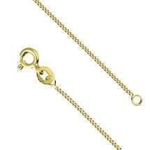 Sterling Silver 20 Inch Gold 1mm Wide Trace Chain