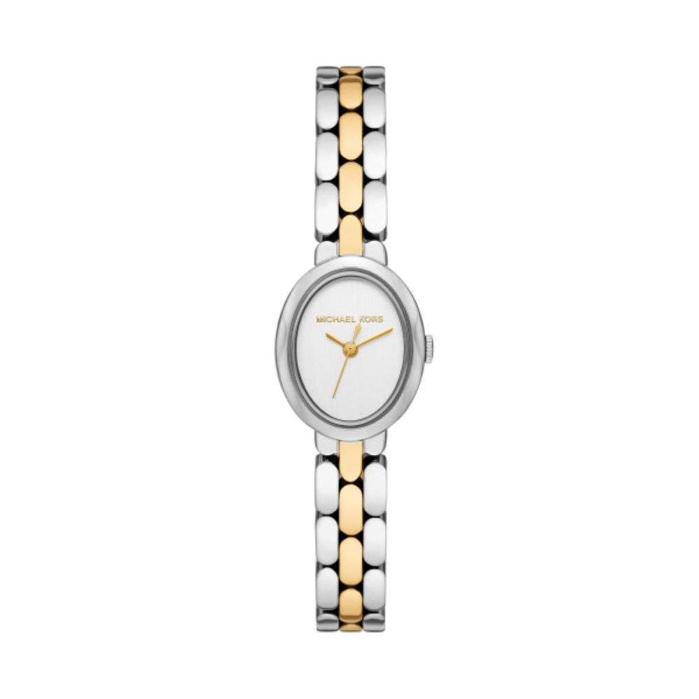 MK4956 Michael Kors Maude Gold steel brick link bracelet champagne dial watch front image MK4956 Michael Kors Maude Gold steel brick link bracelet champagne dial watch front image
