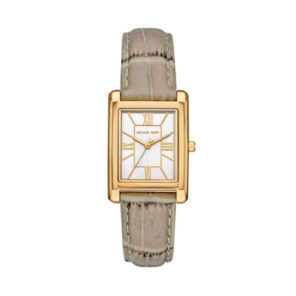 MK4964 Michael Kors Womens Essex gold case leather strap watch front image