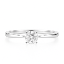 Sterling Silver Claw CZ 4 Claw Solitaire Ring