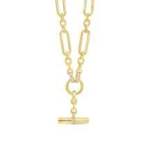 Absolute Gold Open Link T Bar Necklace N2400GL