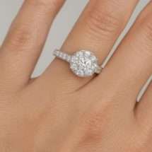 18ct Gold 0.28cts Diamond Centre 0.58cts Total Ring