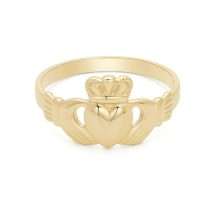 10ct Yellow Gold Claddagh Made In Ireland Ring