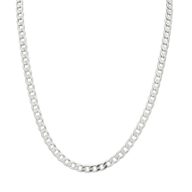 Sterling Silver Gents Flat Curb Super Strong 20 Inch Chain