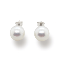 Sterling Silver 7mm Round White Pearl Stud Earring