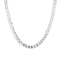 Sterling Silver Gents Flat Curb Super Strong 20 Inch Chain