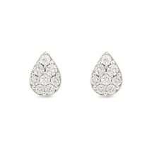 9ct White Gold 0.18ct Diamond Starburst Stud Earrings