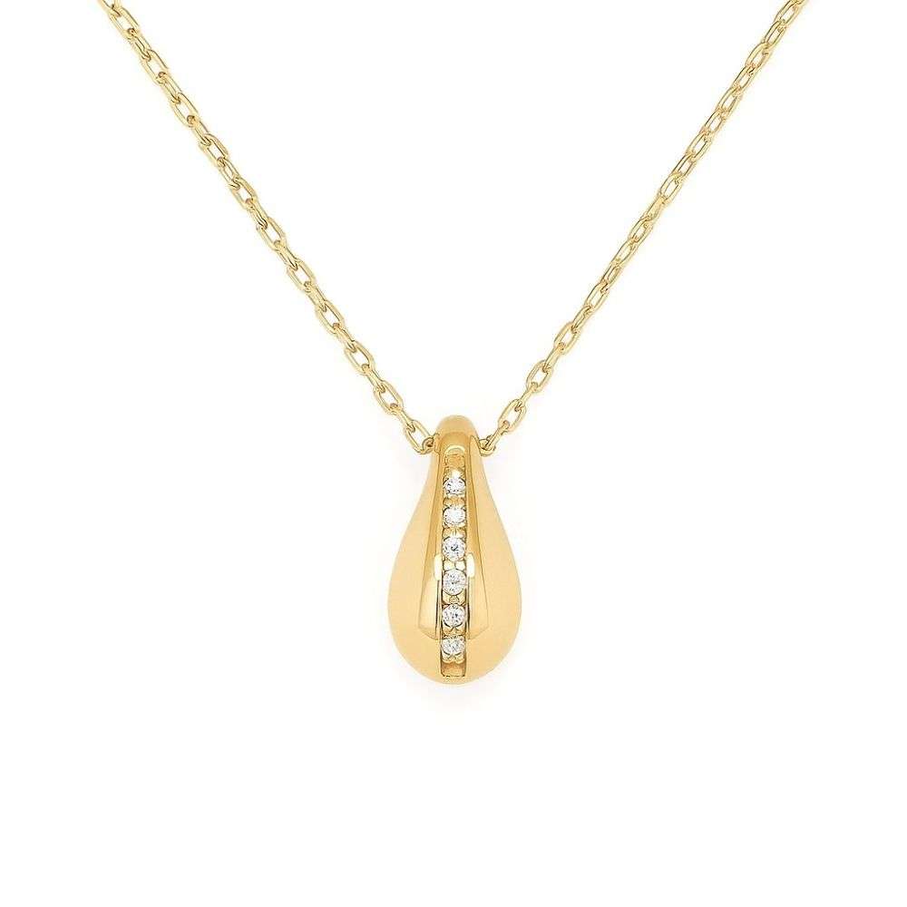 1.19.7470-9ct-yellow-gold-polished-cz-set-centre-floating-pendant-and-chain-front-image