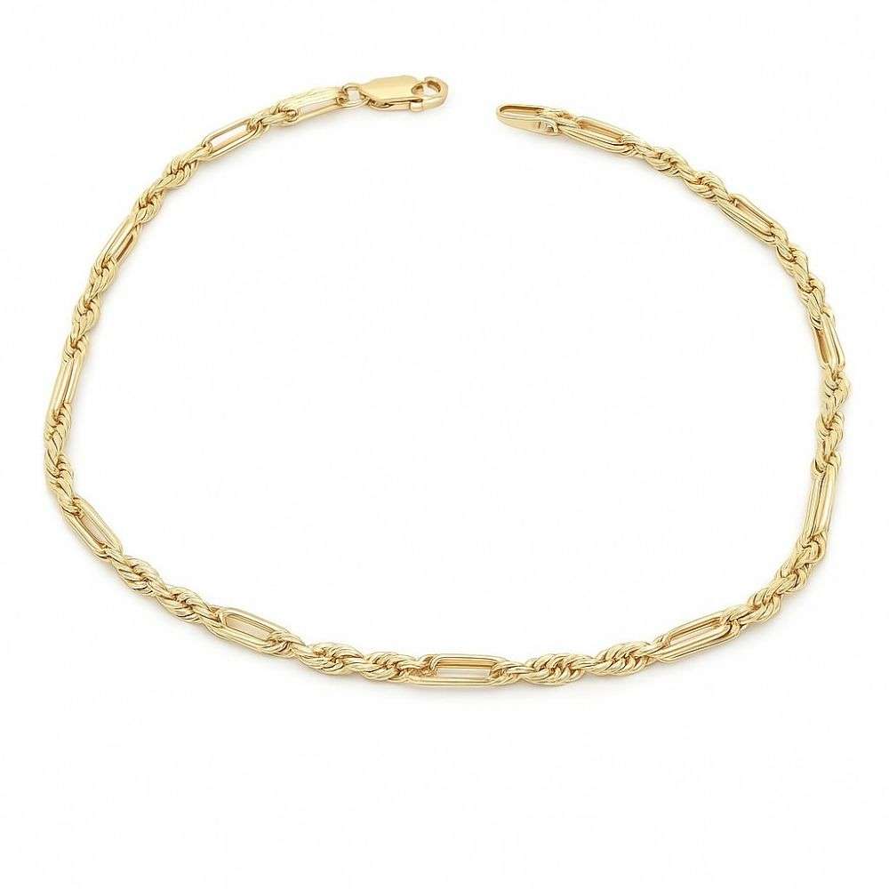 1.22.1171-9ct-yellow-gold-rope-figaro-link-bracelet-front-image