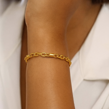 9ct Yellow Gold Belcher And Bar Bracelet