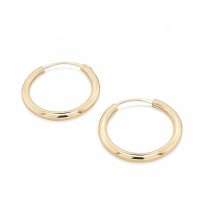 9ct Yellow Gold Medium Polished Hoop Earrings