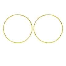 9ct Yellow Gold Plain Polished 40mm Hoop Earrings
