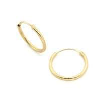 9ct Gold 13mm Diamond Cut Sleeper Earrings
