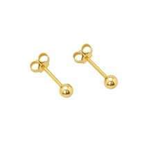 9ct Yellow Gold 2mm Ball Earrings