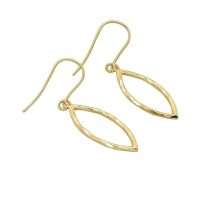 9ct Yellow Gold Diamond Cut Twist Hoop Earrings