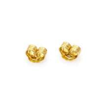 9ct Yellow Gold 4.5mm Wide Earrings Backs Pair