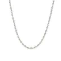 Sterling Silver Wales Rope Style Link Long Chain