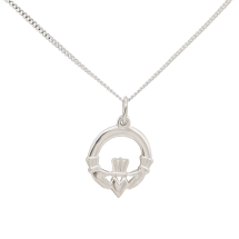 Sterling Silver Claddagh Pendant And Chain
