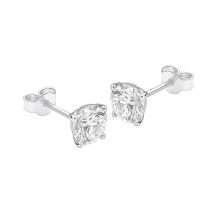 9ct White Gold 7mm Round CZ Stud Earrings