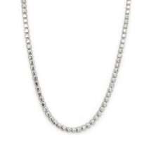 Sterling Silver Square Bead Link 18 Inch Chain