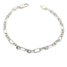 Sterling Silver Diamond Cut Belcher Link Bracelet