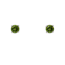 Sterling Silver August CZ Stud Earrings