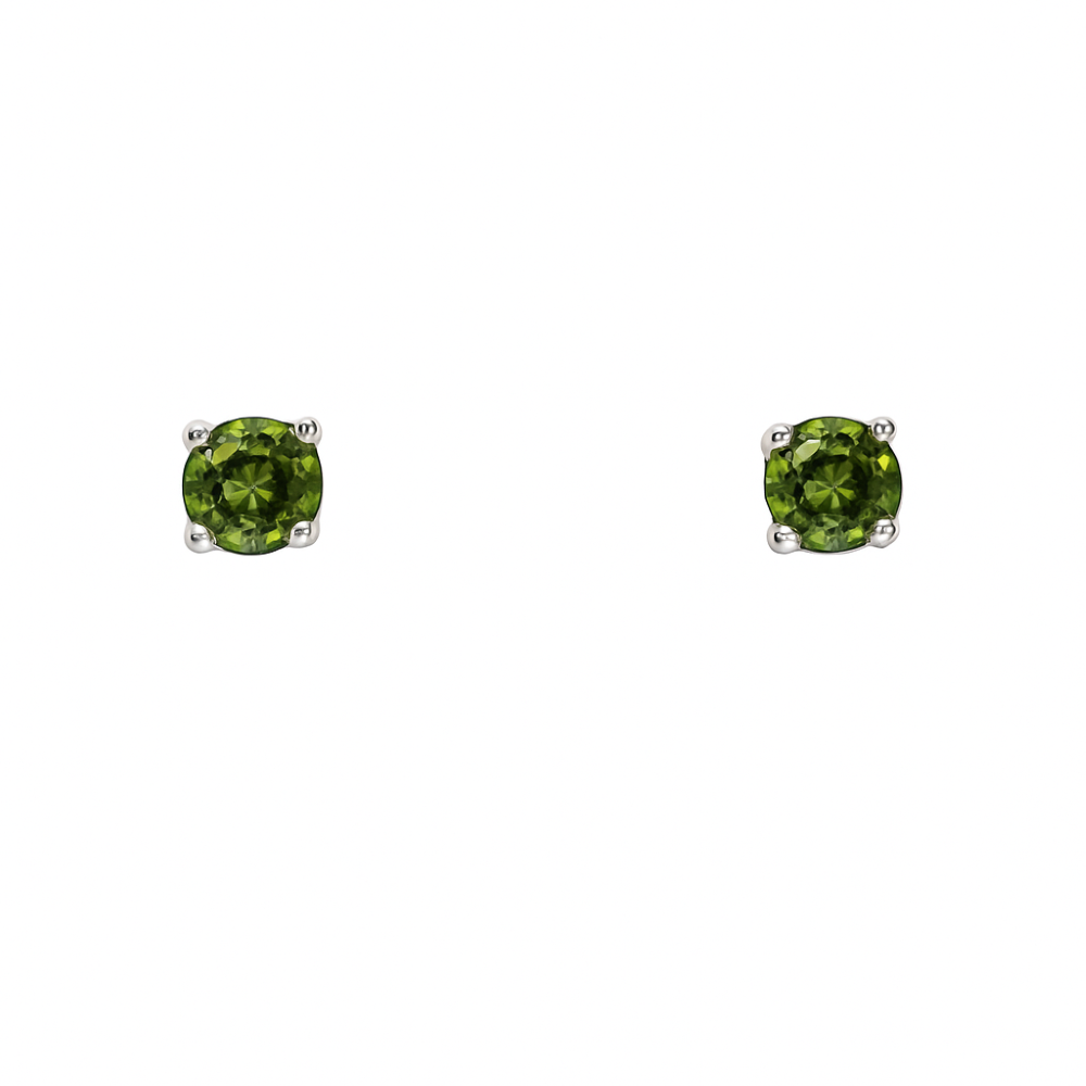 8.59.1697-sterling-silver-peridot-colour-cz-4-claw-ring-August-stud-earrings-front-image