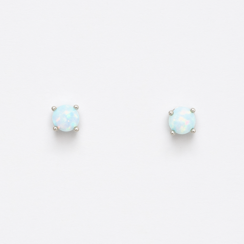 8.59.1699-sterling-silver-4-claw-opal-colour-cz-October-stud-earring-front-image 8.59.1699-sterling-silver-4-claw-opal-colour-cz-October-stud-earring-front-image