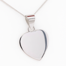 Sterling Silver Heart Shaped Pendant And Chain