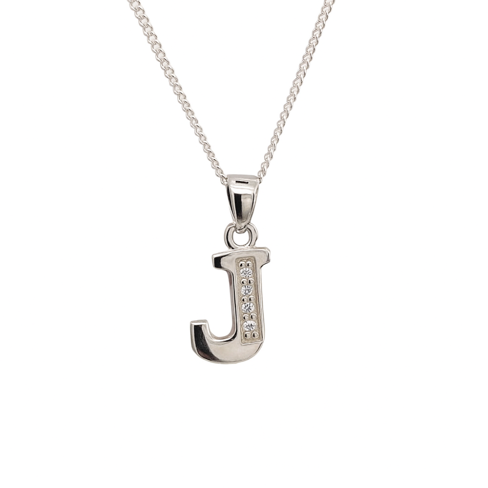 8.63.4504-sterling-silver-cz-set-inital-J-pendant-and-chain-flat-image 8.63.4504-sterling-silver-cz-set-inital-J-pendant-and-chain-flat-image