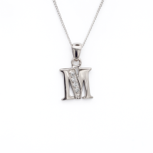 Sterling Silver CZ Initial