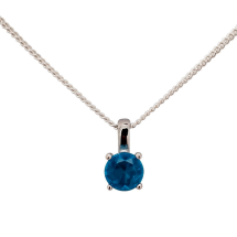 Sterling Silver March CZ Birthstone Pendant