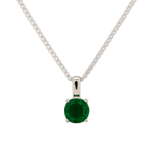 Sterling Silver May CZ Birthstone Pendant