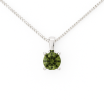 Sterling Silver August CZ Birthstone Pendant