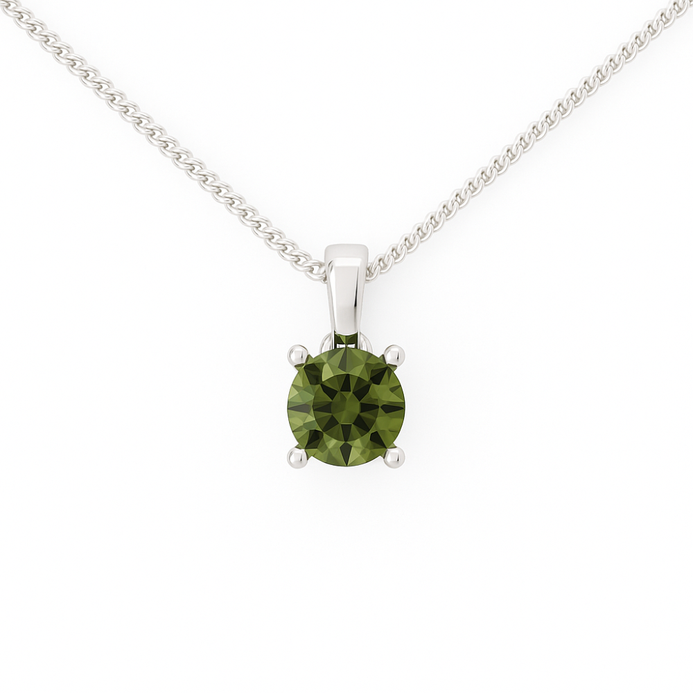 8.69.3817-sterling-silver-peridot-colour-cz-August-birthstone-pendant-front-image