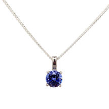 Sterling Silver December CZ Birthstone Pendant