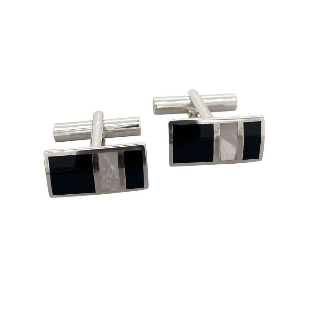 8.74.1542-sterling-silver-onyx-and-mother-pearl-cufflinks-front-image 8.74.1542-sterling-silver-onyx-and-mother-pearl-cufflinks-front-image