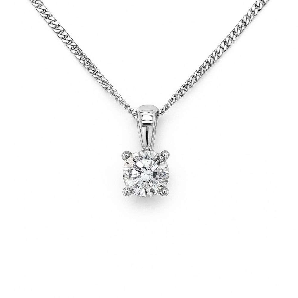 9257P020-9W-9ct-white-gold-0.20ct-illusion-set-diamond-pendant-on-18-inch-chain-front-image 9257P020-9W-9ct-white-gold-0.20ct-illusion-set-diamond-pendant-on-18-inch-chain-front-image