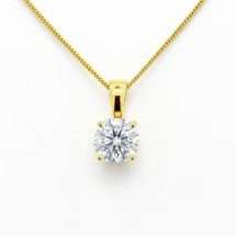 18ct Yellow Gold 2.00ct Lab Diamond Solitaire Pendant