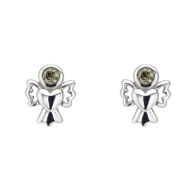 Sterling Silver Peridot CZ August Stud Earrings