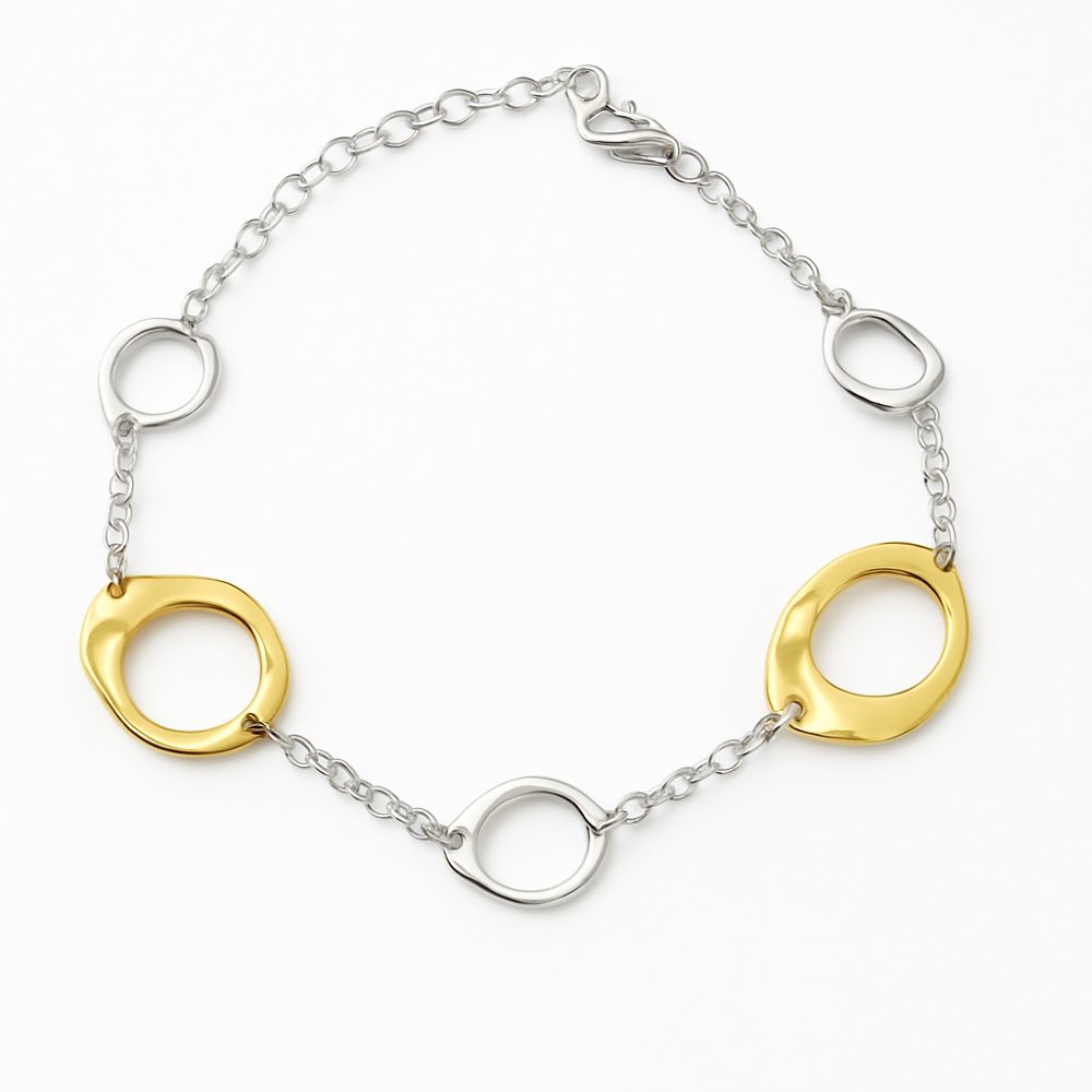 B1401583-sterling-silver-and-gold-plated-open-oval-link-bracelet-front-top-image