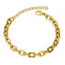 Burren Gold Plated Highway 22cm Open Bracelet B1425
