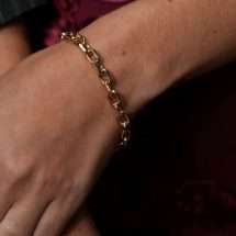 Burren Gold Plated Highway 22cm Open Bracelet B1425