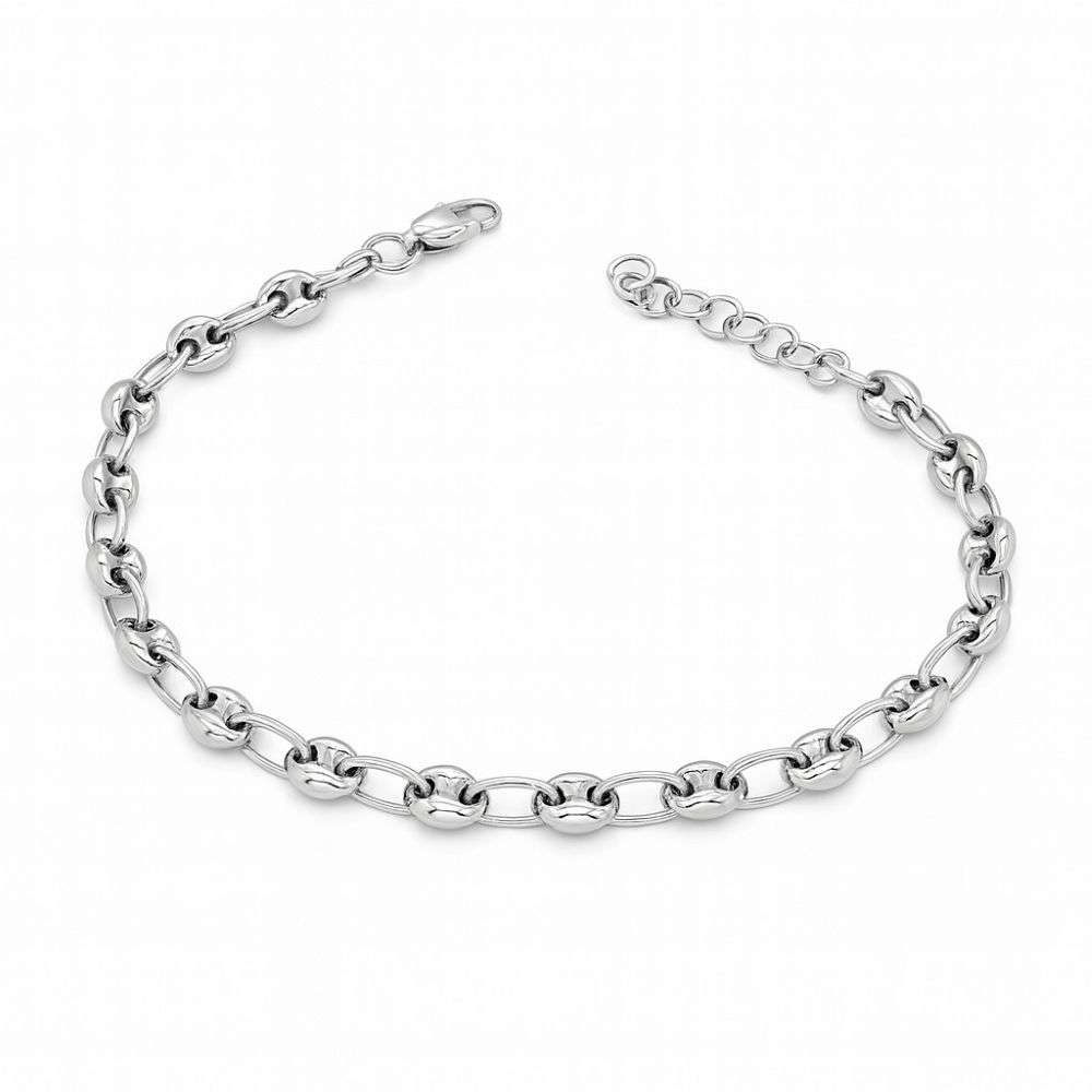 B2500899R Sterling silver gucci link polished bracelet front image